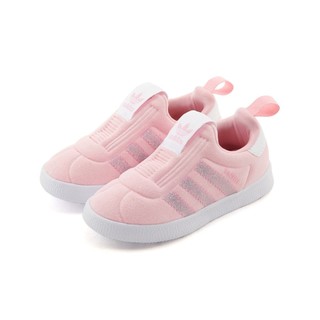 三叶草 低帮套脚舒适透气 女小童板鞋休闲鞋一脚蹬 24 粉色/白色