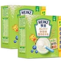 Heinz 亨氏 铁锌钙奶营养米粉组合装 400g*2盒