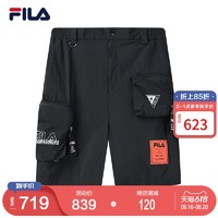 FILA 斐乐 ×MIHARA 斐乐男士梭织五分裤2021夏季新款工装短裤休闲裤潮