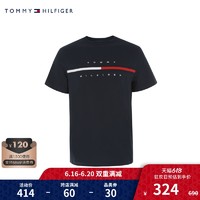 TOMMY HILFIGER 汤米·希尔费格 男装经典休闲纯棉刺绣LOGO短袖T恤C817849807