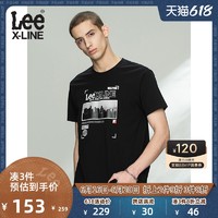 Lee XLINE 21春夏新品标准版型多色圆领印花短袖T恤男潮L438104LE