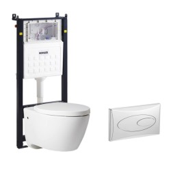 KOHLER 科勒 25255 壁挂式马桶(马桶+ 隐藏式水箱+面板)300mm