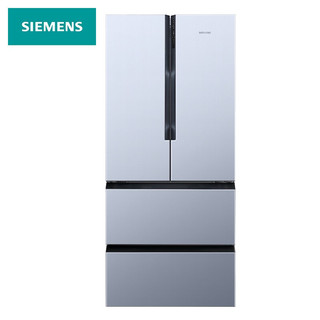 SIEMENS 西门子 478升 变频风冷无霜 零度保鲜 冰箱法式多门四门冰箱 大容量（银色） BCD-478W(KM49FA90TI)