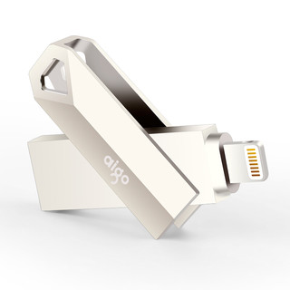 aigo 爱国者 U366 USB3.0 U盘 银色 64GB USB苹果lightning接口