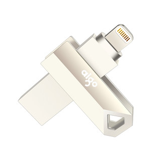 aigo 爱国者 U366 USB3.0 U盘 银色 128GB USB苹果lightning接口