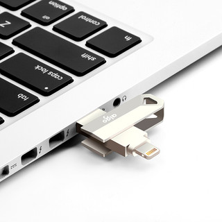 aigo 爱国者 U366 USB3.0 U盘 银色 32GB USB苹果lightning接口