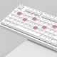 iKBC ikbcW87 W200 无线2.4G 机械键盘 87键 红轴 白色