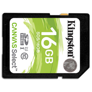 Kingston 金士顿 CANVAS Select SD存储卡 16GB（UHS-I、U1）