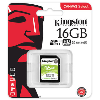 Kingston 金士顿 CANVAS Select SD存储卡 16GB（UHS-I、U1）