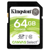 Kingston 金士顿 CANVAS Select SD存储卡 64GB（UHS-I、U1）