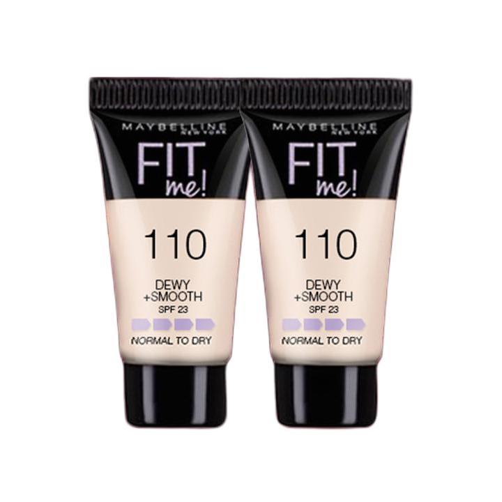 maybelline 美宝莲 fit me系列定制水感粉底液 #110白皙偏黄 5ml*2