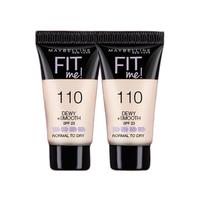 MAYBELLINE 美宝莲 FIT ME系列定制水感粉底液 #110白皙偏黄 5ml*2