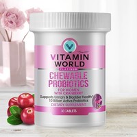 VITAMIN WORLD 女士蔓越莓益生菌咀嚼片 30粒