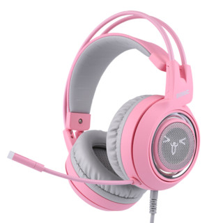 SOMiC 硕美科 G951S PINK 耳罩式头戴式降噪有线耳机 少女粉 3.5mm