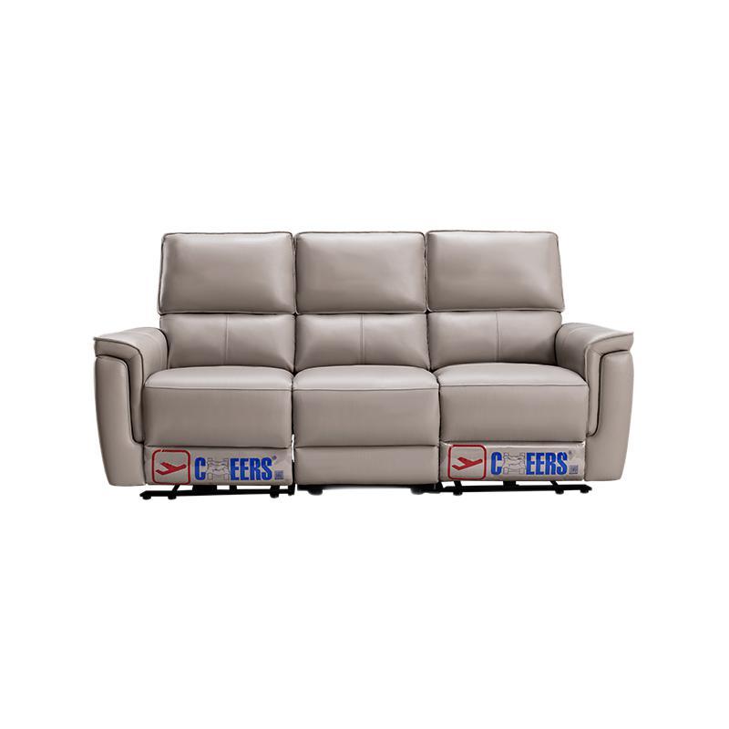 cheers 芝华仕 50199 简约真皮沙发 三人位 奶杏色