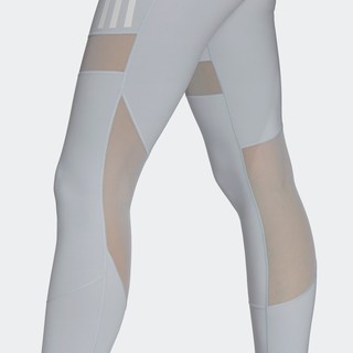 阿迪达斯官网 adidas 女装训练运动紧身裤H65056 蓝白
