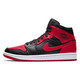 限尺码：NIKE 耐克 Air Jordan 1 Mid “Bred” 男子运动鞋