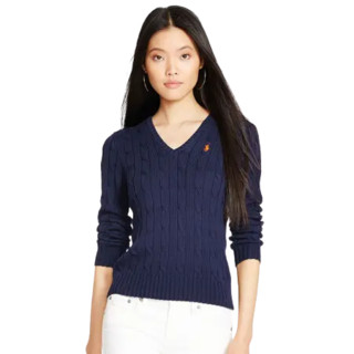 RALPH LAUREN 拉尔夫·劳伦 女士V领毛衣 WMPOSWEW3O10025 海军蓝 XS