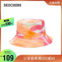SKECHERS 斯凯奇 Skechers斯凯奇2021年新款双面戴时尚扎染渔夫帽情侣款男女帽子