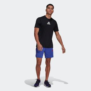 阿迪达斯官网 adidas M 3S BACK TEE 男装夏季训练运动短袖T恤GM2126 黑色/白 A/XL(185/104A)