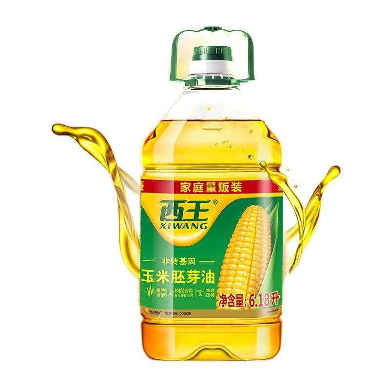 88VIP：XIWANG 西王 玉米油4L非转基因食用油低温压榨充氮技术精选优质玉米胚芽 1件装