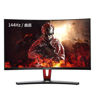 ViewSonic 优派 天启者 VX2716-SCMH-PRO 27英寸 VA 曲面 显示器 (1920×1080、144Hz)