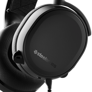 steelseries 赛睿 arctis 寒冰 3 2019款 耳罩式头戴式有线耳机 黑色
