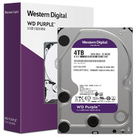 西部数据 WD）企业监控级硬盘 西数紫盘 CMR垂直技术存储数据录像机服务器 紫盘 4TB