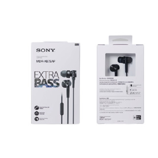 SONY 索尼 MDR-XB75AP 入耳式有线耳机 黑色 3.5mm