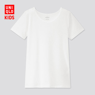 UNIQLO 优衣库 童装/男童/女童AIRism棉混纺圆领T恤(夏季舒爽内衣)423289