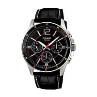 CASIO 卡西欧 手表指针系列商务休闲皮带男士手表