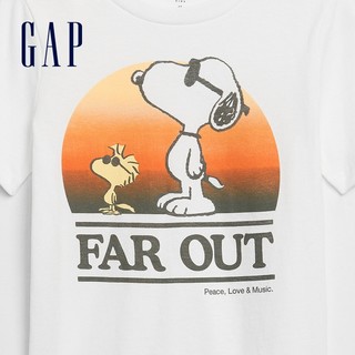 Gap男童印花短袖T恤586919夏季童装透气上衣