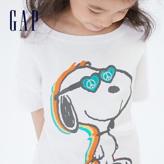 Gap女童趣味纯棉短袖T恤701046 2021夏季新款童装