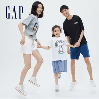 Gap女童趣味纯棉短袖T恤701046 2021夏季新款童装