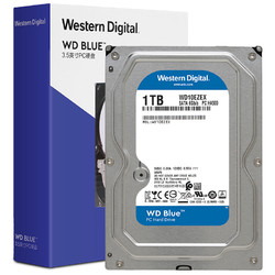 Western Digital 西部数据 台式机机械硬盘 WD Blue 西数蓝盘 1TB CMR垂直 7200转 64MB SATA (WD10EZEX)