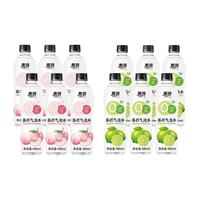 惠寻 无糖苏打气泡水组合装 2口味 480ml*12瓶（柠檬味480ml*6瓶+白桃味480ml*6瓶）