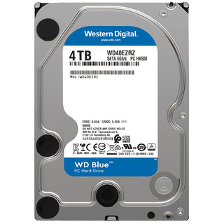 Western Digital 西部数据 蓝盘系列 3.5英寸台式机硬盘 4TB (5400rpm、PMR、64MB)WD40EZRZ