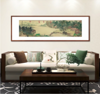 尚得堂 墨翁《携琴访友图》153×45cm 手绘新中式客厅装饰画沙发背景墙