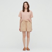 UNIQLO 优衣库 女装 棉麻松紧短裤 434915/437126