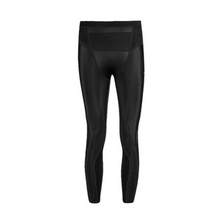 【紧身透气】 夏季男式流线型设计针织运动长裤运动裤男裤 L 黑黑