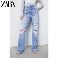 ZARA 05862080427 女装破洞装饰牛仔裤