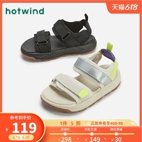 hotwind 热风 女鞋2021年夏季新款女士时尚凉鞋女夏增高沙滩鞋H65W1221