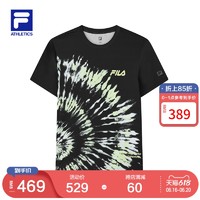 FILA 斐乐 ATHLETICS 斐乐男子短袖T恤 2021夏季新款印花休闲时尚上衣