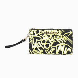 MICHAEL KORS 迈克·科尔斯 MK GRAFITTI女士涂鸦印花双拉链长款钱包