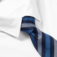 SEVEN 柒牌 2021新品 商务条纹提花正装职业手打男士领带