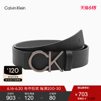 Calvin Klein 卡尔文·克莱 CK Jeans 2021春夏新款男士可翻转双面LOGO板扣牛皮革腰带HC0638