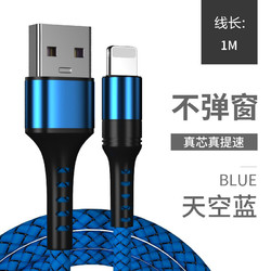 Snax 希诺仕 苹果数据线快充充电线USB电源线 1米A A-苹果蓝色