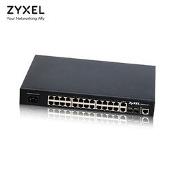 ZYXEL合勤 ES2700-26T+ 24口百兆+2口千兆+2个千兆SFP光口二层网管交换机