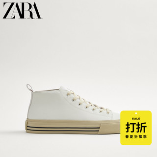 ZARA [折扣季]新款 男鞋 白色单色百搭高帮运动鞋 12100720001