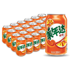 PEPSI 百事 美年达 橙味 果味型汽水 330ml*24罐